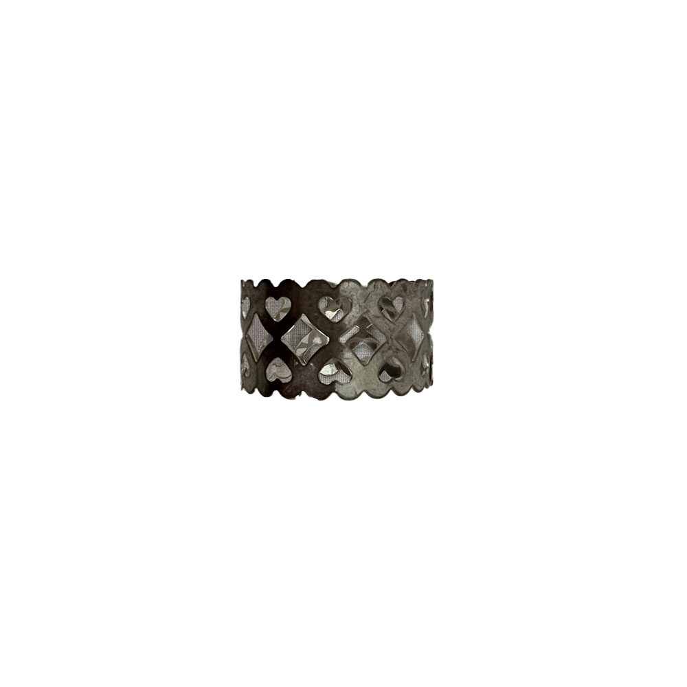 Silver Napkin Rings Heart Shapes