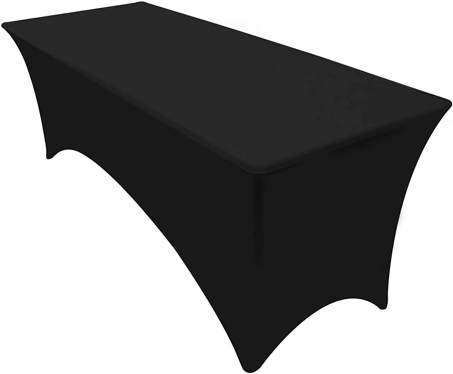 6 ft. Rectangular Spandex in Black Rental