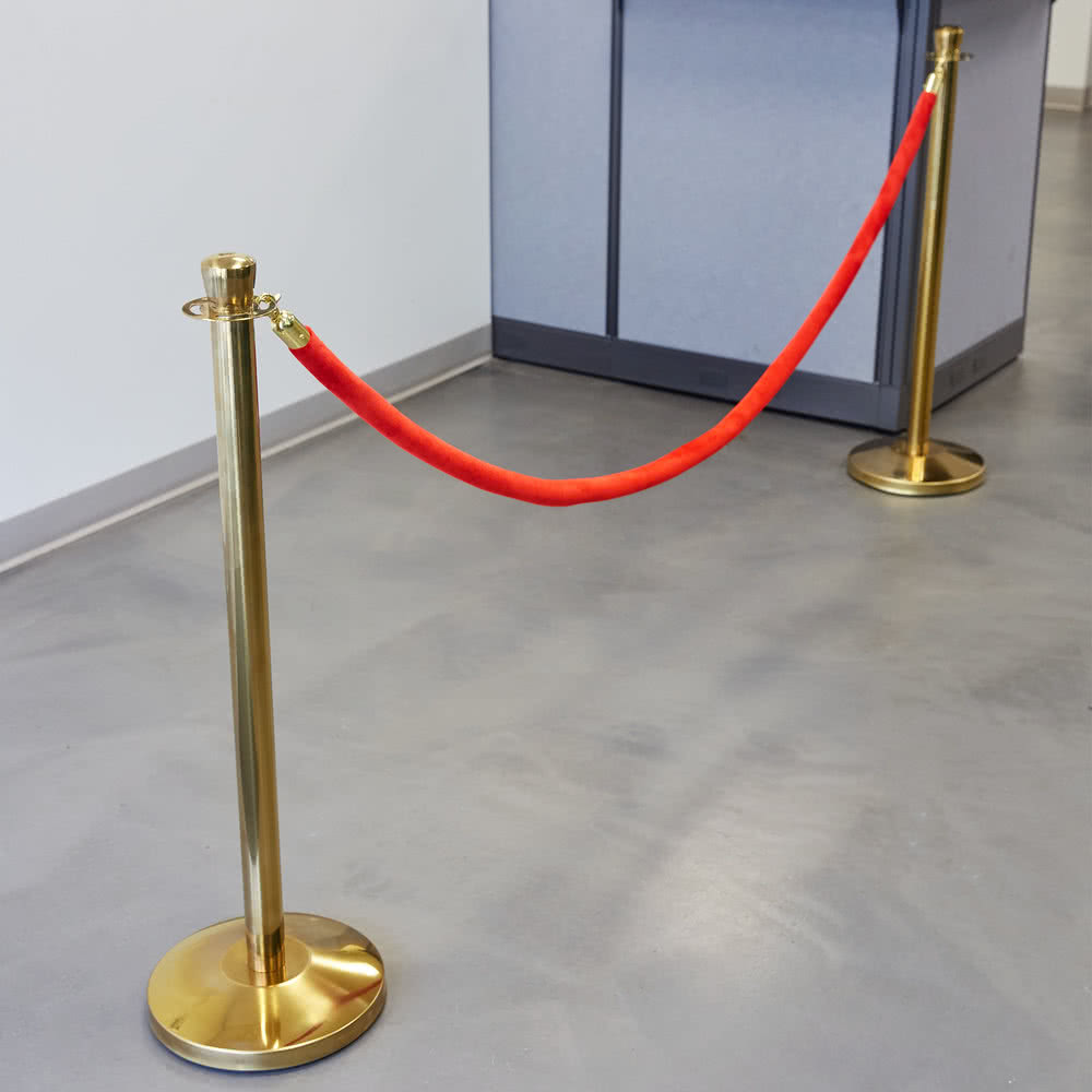 6 ft Red Stanchion Velvet Rope - Image 2