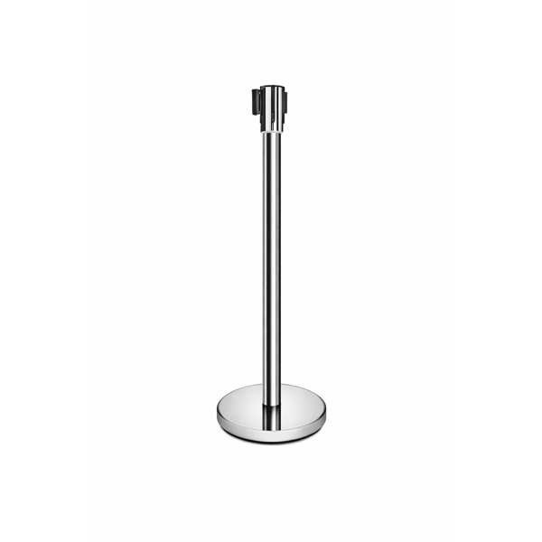 Stanchion with Black Retractable Belt Rental