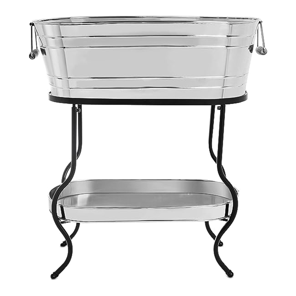 Oval Beverage Tub with Stand - Image 2