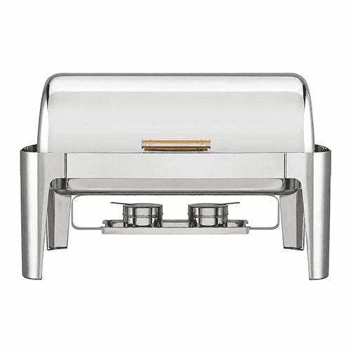 Gold Handle High Polished Chafer Roll Top 8 Qt. Rental