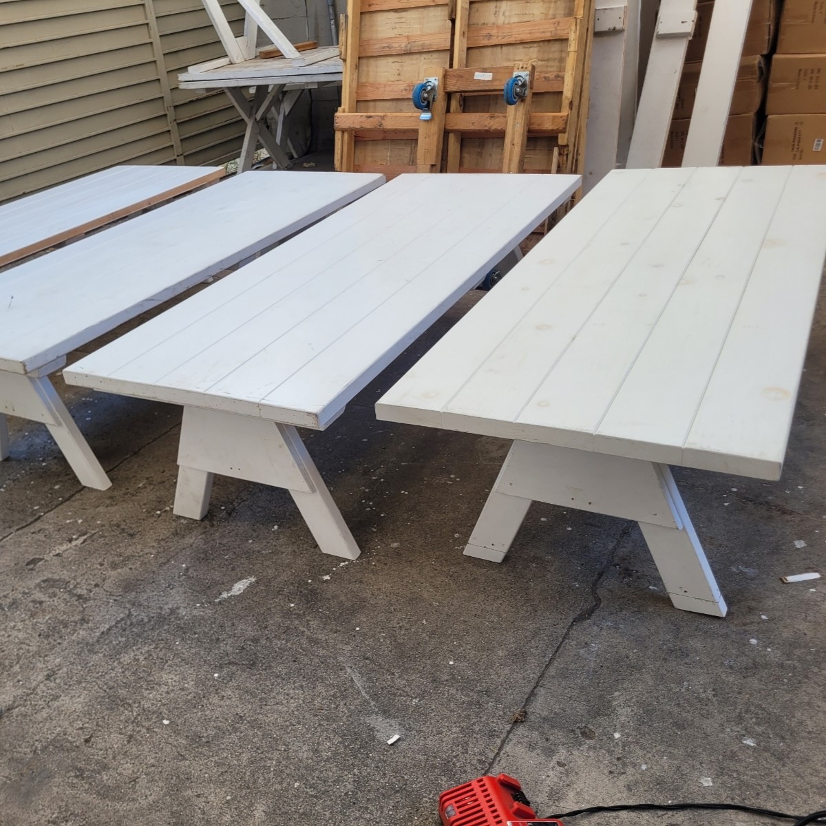 Children's 6 ft. White Picnic Table Set Rentals