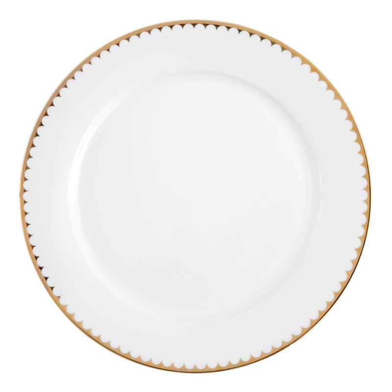 Gold Rim Wave Show Plate 12 in. Rental
