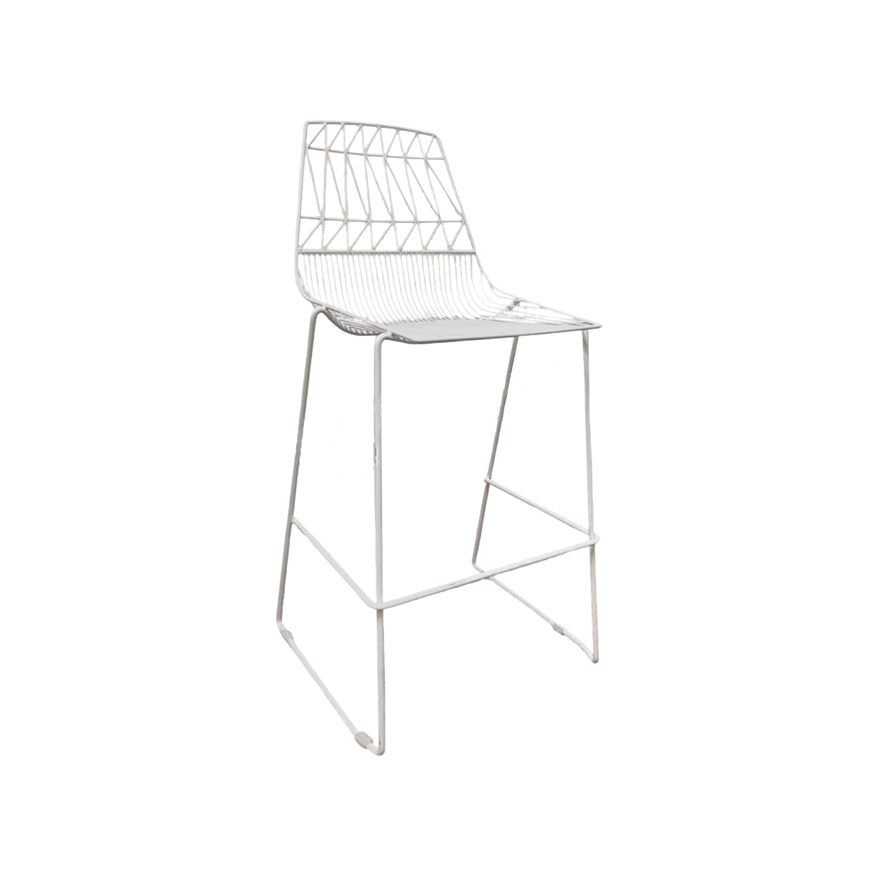 Mesh-Lambr Barstool White Rental