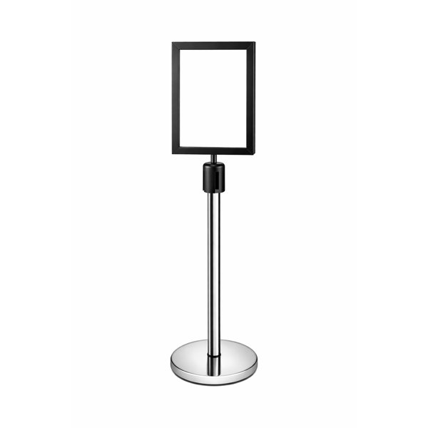Retractable Stanchion with Sign Holder in Steel Rentals