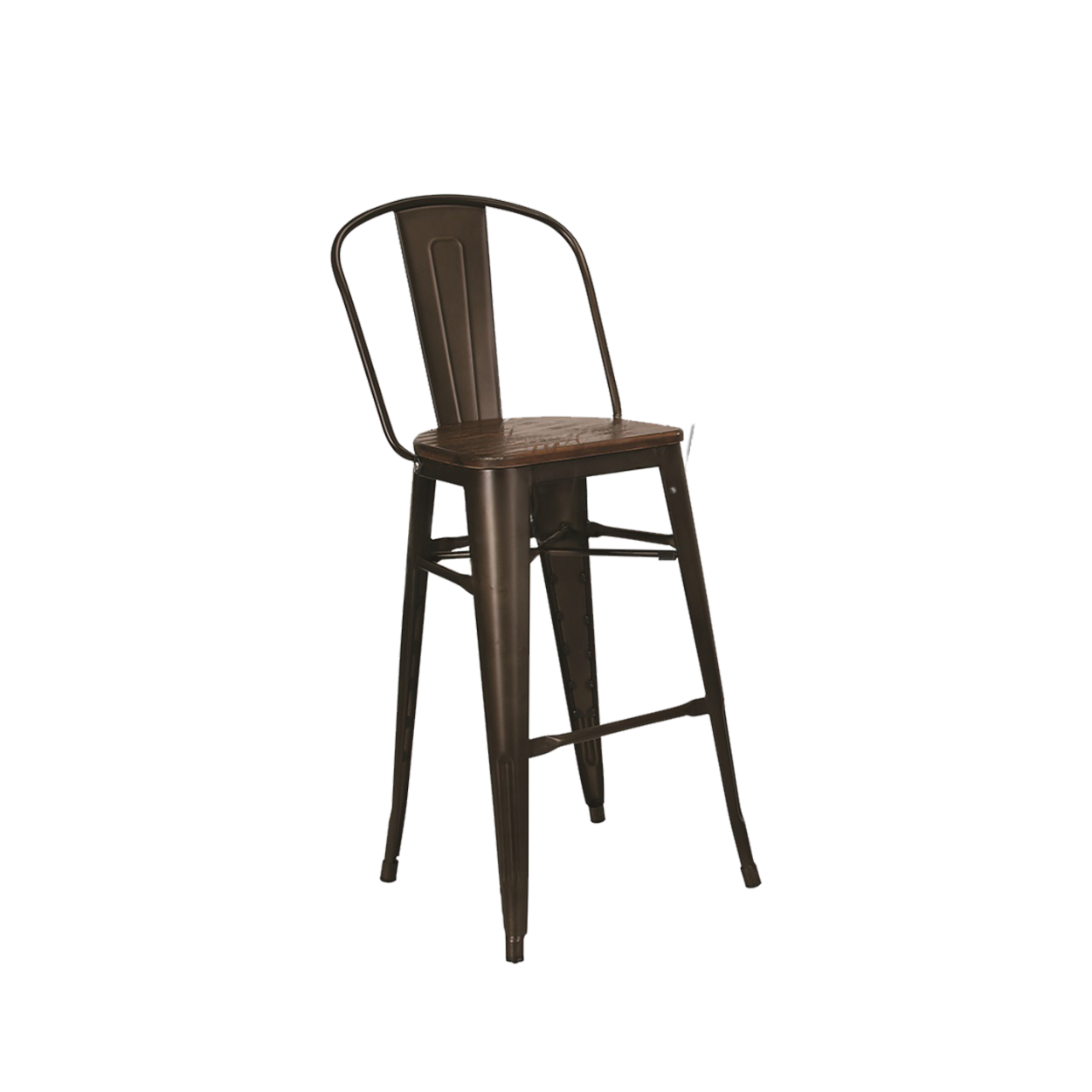 Foundry Barstool - High Back - Rustic