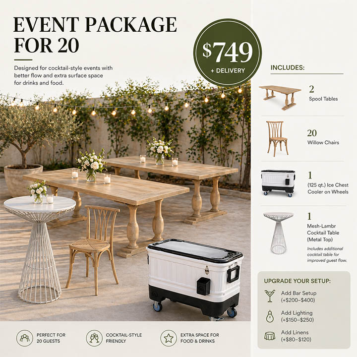 Event Package for 20 Rentals