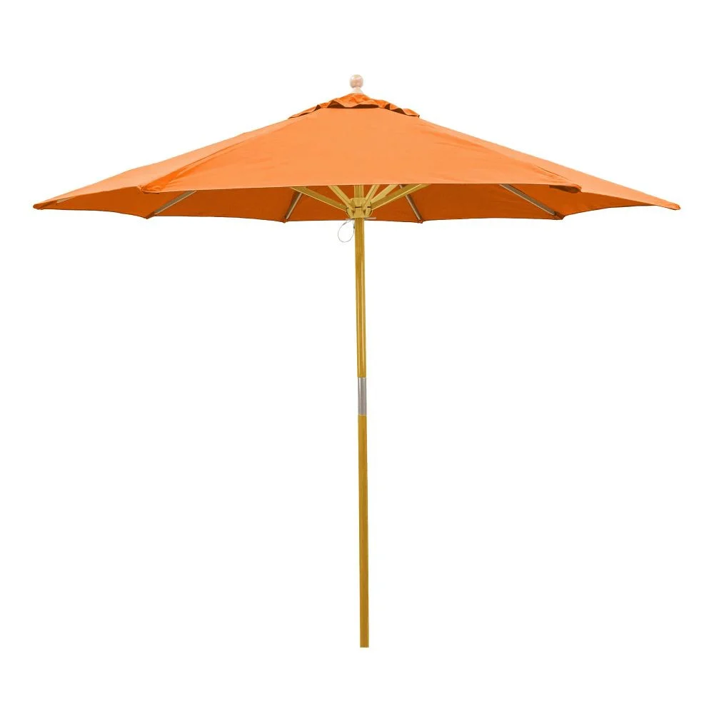 Tangerine 9 ft. Light Wood Market Umbrella Rental