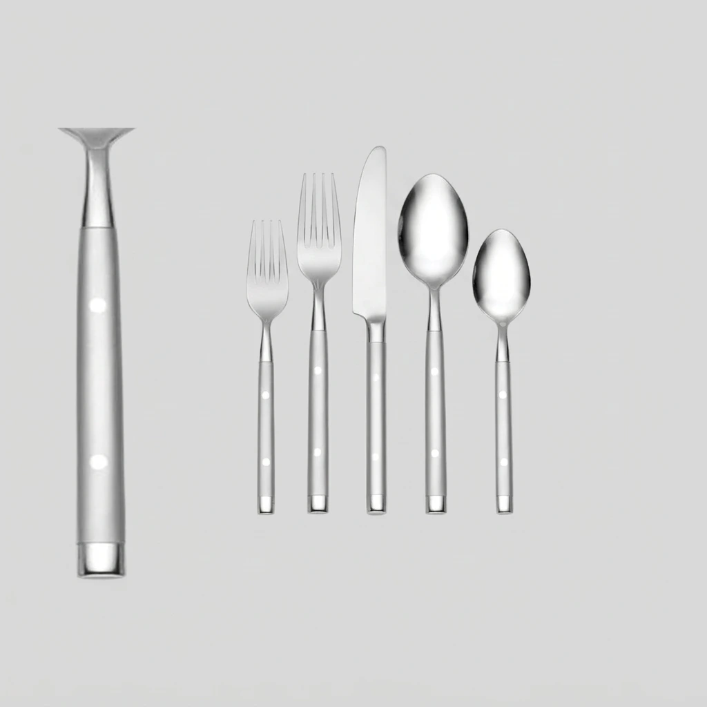 Shangrila Frosted Flatware Rental